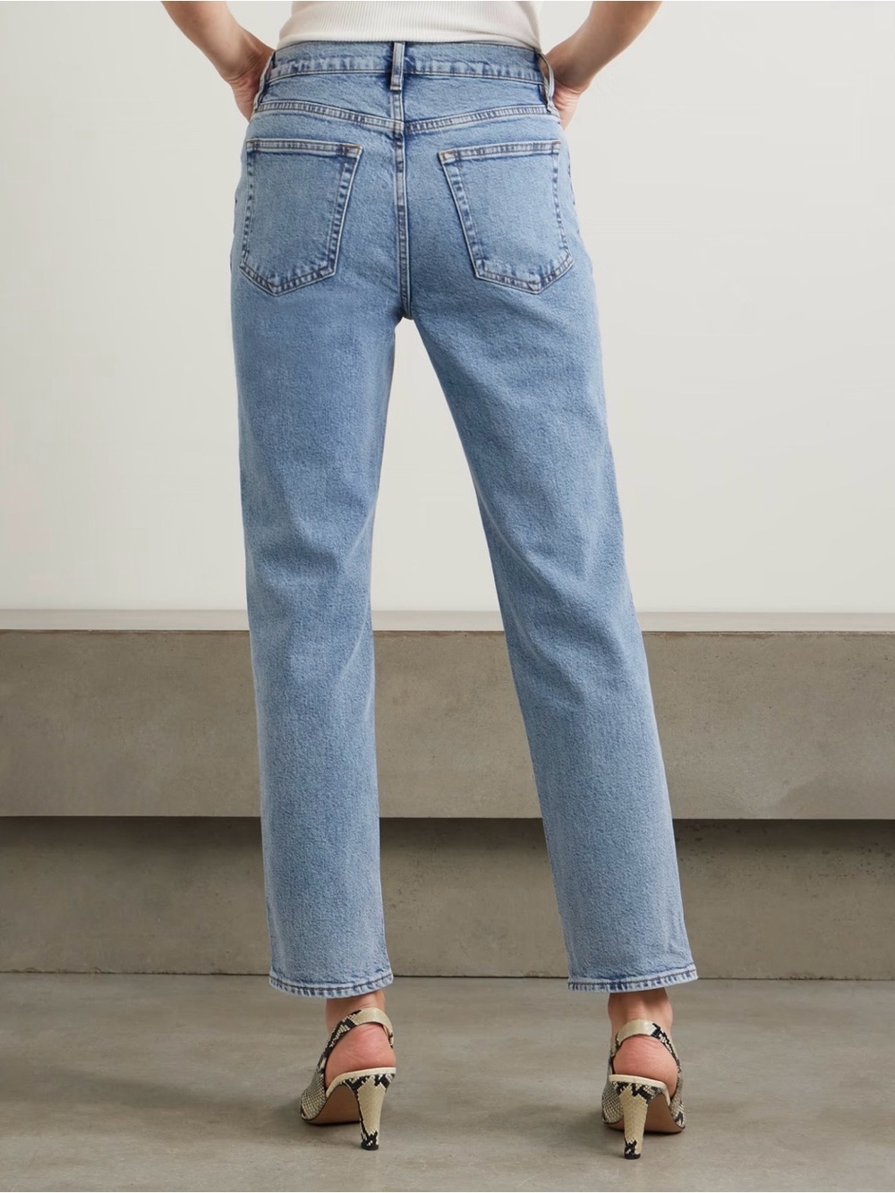 Frame Denim The Borrowed High-rise Slim Leg Blue Jeans Size 27 NWT - Picture 8 of 9